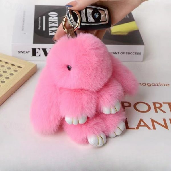 Plush Hanging Rabbit Pendant – Floppy Ear Bunny Keychain with Imitation Otter Fur, Mini Cute Rabbit Charm for Backpacks 2025 - US $4.99