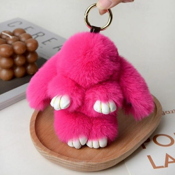 Plush Hanging Rabbit Pendant – Floppy Ear Bunny Keychain with Imitation Otter Fur, Mini Cute Rabbit Charm for Backpacks 2025 - US $4.99
