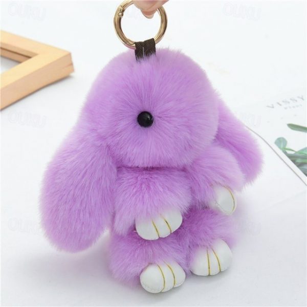 Plush Hanging Rabbit Pendant – Floppy Ear Bunny Keychain with Imitation Otter Fur, Mini Cute Rabbit Charm for Backpacks 2025 - US $4.99