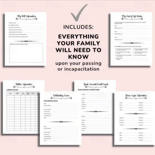 Sorry, it's Your Problem Now , Because I'm Dead Thorough and Thoughtful End of Life Planner Organize Your Affairs Easily with Personal, Financial, and