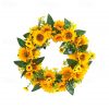 Spring Wreath Artificial Sunflower & Vine Garland - Rustic Hanging Decoration for Doors, Fences, Windows & Storefronts 2025 - US $25.99