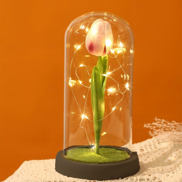 Tulip Flower Gifts for Women,Mothers Day Flowers Gifts for Mom Wife from Daughter Son Husband,Birthday Gifts for Women Best Friend Her Girlfriend,Glas