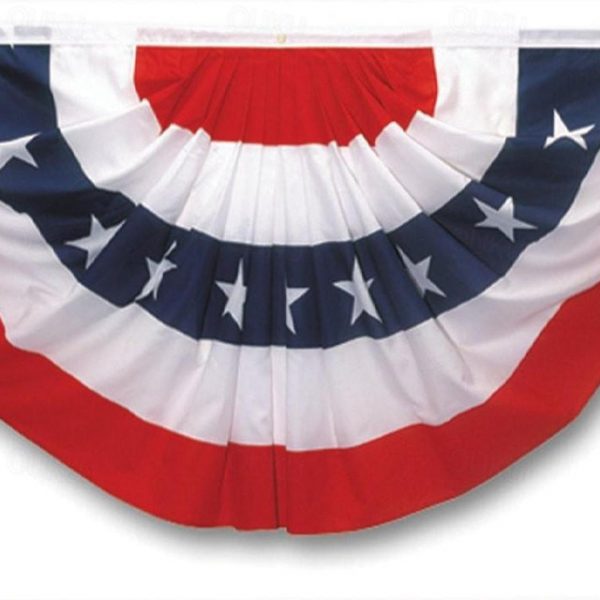 USA Patriotic Pleated Fan Flags,4th of July Decorations Outdoor,Bunting Flag Banners,USA Flags Pleated Fan Flag,Patriotic Bunting For Outside,Red Whit