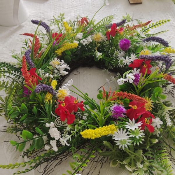 Wild Flower Garland Spring And Summer Garland Front Door Simulation Dry Flower Garland Plant Immortal Flower 45Cm 2024 - US $24.99