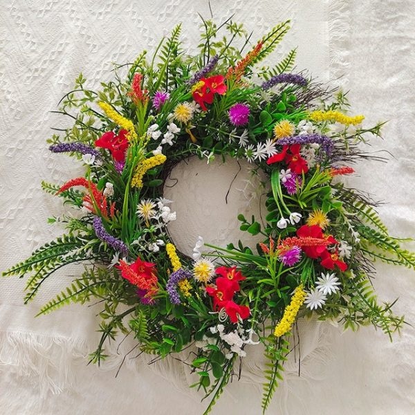 Wild Flower Garland Spring And Summer Garland Front Door Simulation Dry Flower Garland Plant Immortal Flower 45Cm 2024 - US $24.99