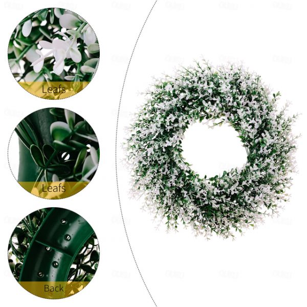 Winter Door Hanging Garland Of White And Green Leaves,Green Wreath Wedding Decoration 2025 - US $15.49